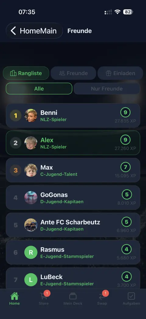 Rangliste / Leaderboard