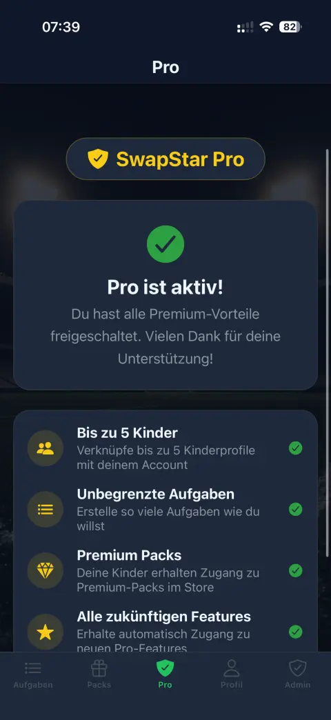 SwapStar Pro freischalten